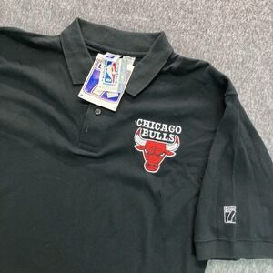 Vtg Chicago Bulls LOGO 7 Polo Shirt Size XL NWT
